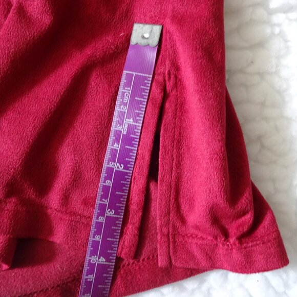 Veronica M red vegan suede V-neck tank top camisole size S - Picture 8 of 10